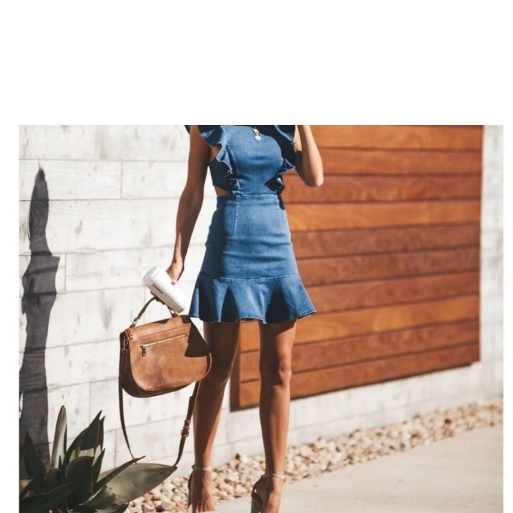 Skylar & Madison denim cutout dress, bought from Vici